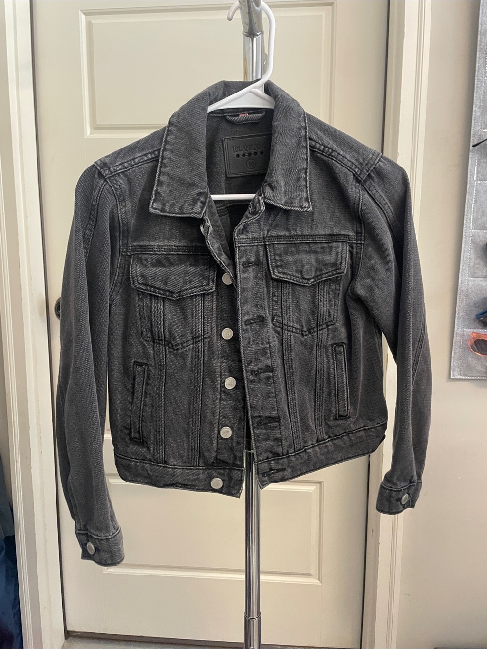 Blank NYC Kid’s Charcoal Black Washed Denim Jacket